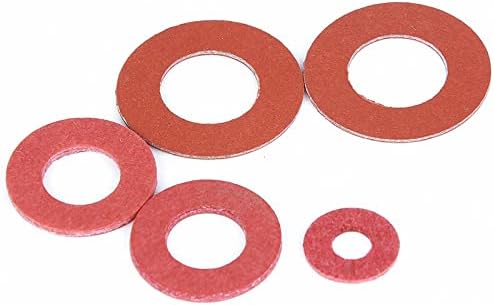 200 парчиња/многу М2 М2, 5 М3 М4 М5 М6 М8 Црвена Челична Рамна Подлога Изолациони Подлошки Црвена Хартија Мезонска Заптивка Изолациски