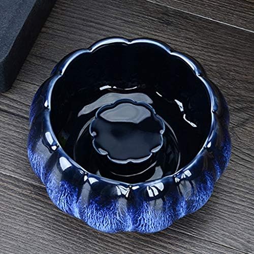 luckxuan ashtray керамика без капаче пепелник на отворено кафе, канцеларија за канцеларија Десктоп декорација сина декорација на пепел