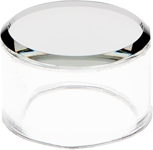 Плимор чист акрилен цилиндер дисплеј кревач со горниот дел од огледалото, 1 H x 2,5 Д.