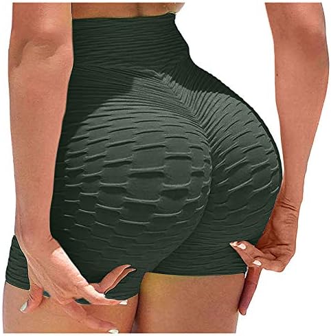 Хонпрад женски шорцеви за летни фустани јога панталони жени се протегаат хеланки фитнес трчање задник кревајќи високи половини