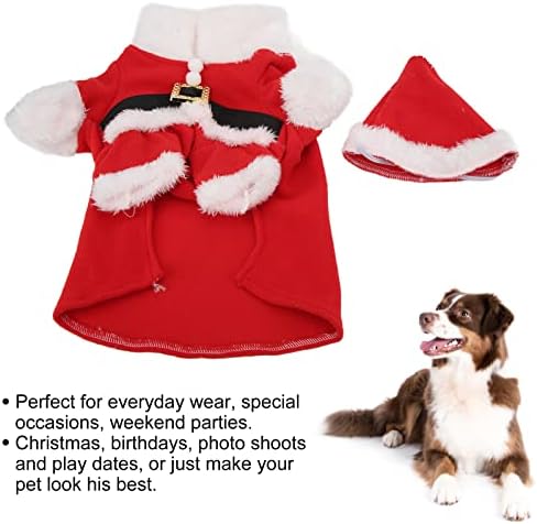 Костим за кучиња Зимски сад -дуксери со капи мека удобна Божиќна носија за кучиња мачки за домашни миленици