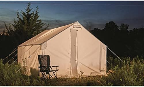 Водич опрема 10x12 'платно wallиден шатор и рамка за лов, кампување на отворено, 4 сезони сите временски шатори со отвор на шпорет Jackек