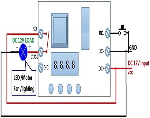 DEMCUP CE030_W DC 12V DC Мултифункционален реле за само-заклучување PLC циклус на циклус Модул за одложување на времето за одложување на