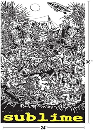 Пирамида Америка возвишен цртан филм Лонг Бич Калифорнија ПАРТИЈА ПАРТИЈА МУЗИЧКИ КОНЦЕРТ КОЛЕ Wallид декор за уметнички постер 24х36