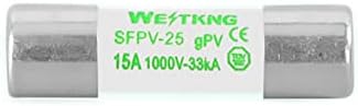 Nunomo PV Solar Fuse 1000V DC 10 * 38mm 1A 3A 5A 10A 15A 20A 25A 30A за фотоволтаичен систем за напојување чисто сребрено стопи