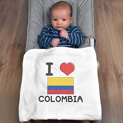Азиеда „Ја сакам Колумбија“ памучно бебе ќебе / шал