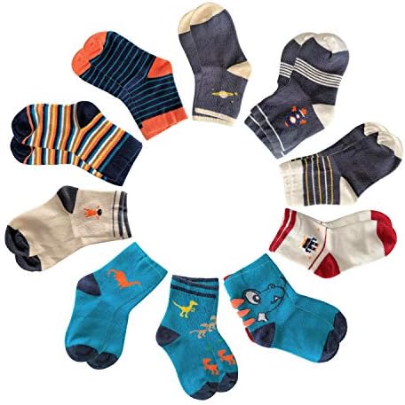 Јаана Банана Бебе момче чорапи, дете, памук, чорапи со екипаж, 10 пакувања, трајно, удобно вклопување, лесна еластична