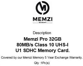 MEMZI PRO 32gb Класа 10 80MB / s Sdhc Мемориска Картичка За Panasonic Lumix GF, GH, Gm Серија Дигитални Камери