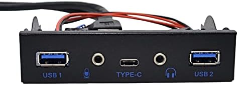 SUTK 100PCS/ЛОТ за работна површина 3.5 Флопи Беј 5 Порта USB 3.0+HD аудио 3.5 mm+Type-C Порта предниот панел Тип Ц Хаб Адаптер за експанзија