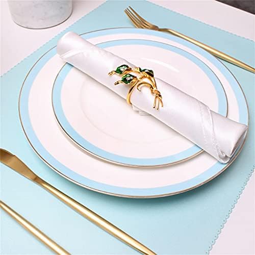 WODMB 10 парчиња ресторани цветни салфетки за салфетка прстен хотел ресторан за украси за накит