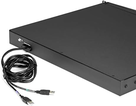 Тастатура за тастатура со црна кутија RackMount со TouchPad - лизгање, 1U, 19inw x 16,5in D, 2 -точки М.