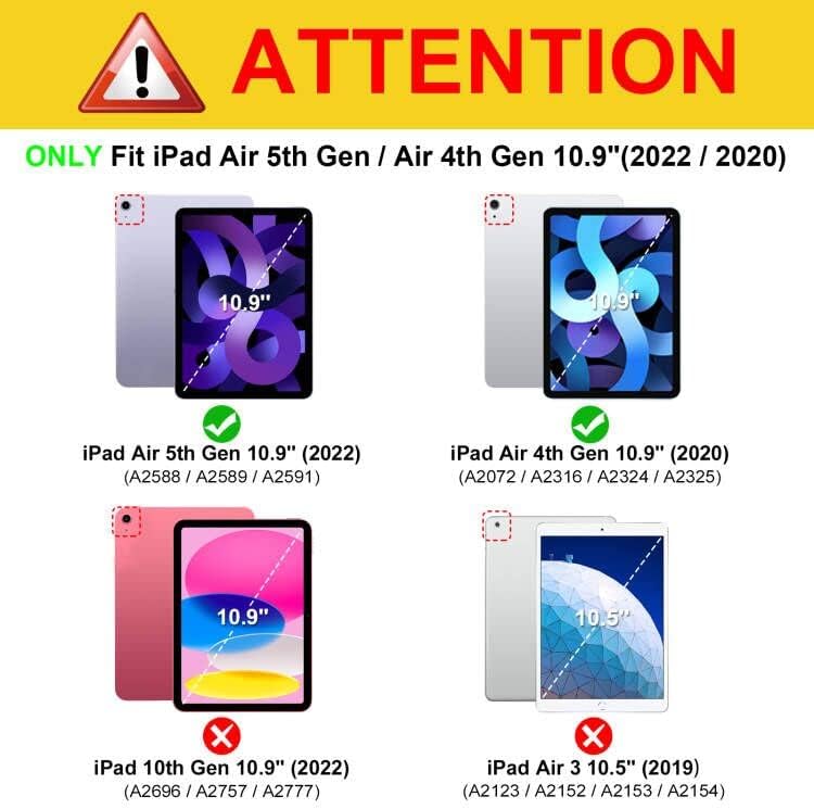 Fintie Фолио Случај за Ipad Air 5-Та Генерација / iPad Air 4-Та Генерација 10,9 Инчи, Меко Гледање Со Повеќе Агли Tpu Стојат Назад