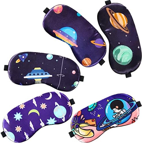 5 компјутери момчиња за спиење маски за деца маски за очи за спиење маски за спиење за деца со еластична лента вселенска планета за очи за очи