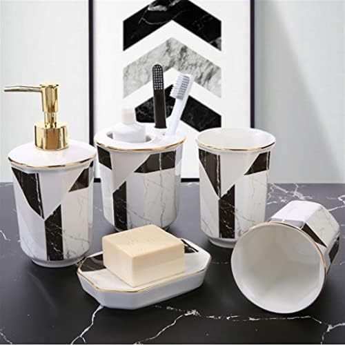 Czdyuf геометриска шема керамичка бања поставена уста чаша чаша за заби држач за заби заби хотел тоалети