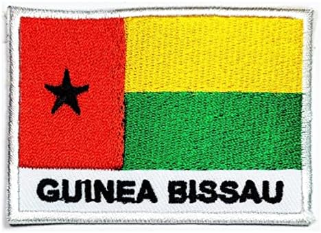 Кленплус 3 парчиња. 1. 7Х2, 6 ИНЧИ. Гвинеја Бисао Знаме Лепенка Земја Национално Знаме Везена Апликација Значка Закрпи САМ ЈАКНА