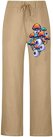 МИАШУИ Обични Панталони Мажи Машка Мода Секојдневен Печатен Џеб Панталони Со Врвки Панталони со Големи Димензии 4 8