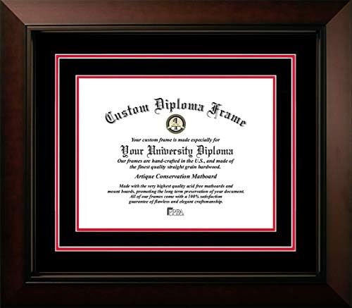 Слики во кампусот Универзитет во Арканзас Razorbacks 11W X 8.5H црна и црвена диплома рамка