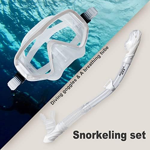 Сув нуркач сет, пано 3 прозорец Сноркел маска, анти-мастички очила за нуркање и нуркање, професионална маска за пливање за пливање за