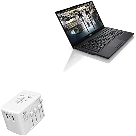 Полнач за боксови Компатибилен Со LifeBook Fujitsu E5412 - Меѓународен Pd Wallиден Полнач, 3 USB Меѓународен Адаптер за Полнење и Конвертор
