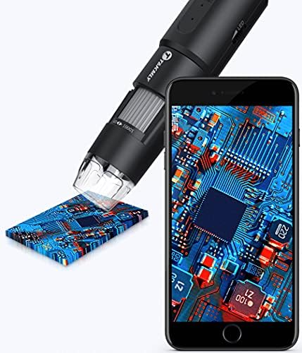Преносен дигитален микроскоп безжичен рачен рачен USB инспекција камера 50x Повеќе зголемување со штанд компатибилен со iOS, Android,