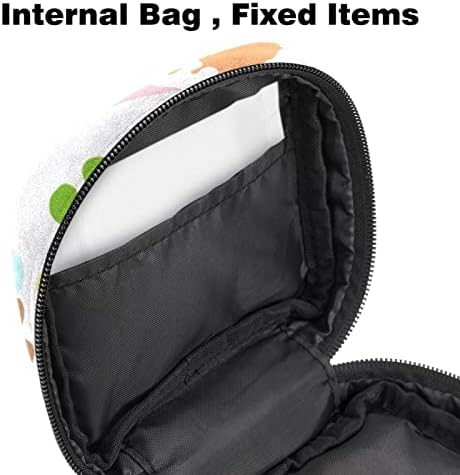 Womenените санитарни салфетки влошки за чанти дами менструална чаша торбичка девојки преносен период тампон за складирање торба обоена кученца