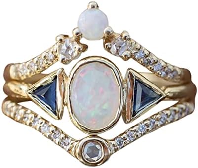 2023 Нов ринг парче накит три ангажман со рака дијамантски дами ringsвони симпатична прстен за вознемиреност
