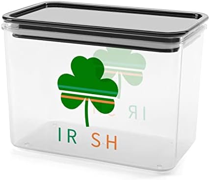 Ирска Кутија За Складирање Детелина Пластични Канистри За Контејнери За Организатор На Храна Со Капак За Кујна