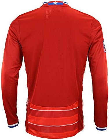 Адидас машки MLS Cllimacool автентичен дрес со долг ракав, ФК Далас- моќ Црвена мала