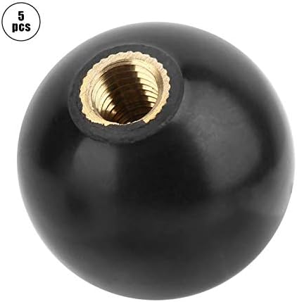 Рачка на топката Бакелит, рачка на копчето за топка, 5 парчиња BM8*25 Вграден во бакарна завртка оревче за рачка на копчето