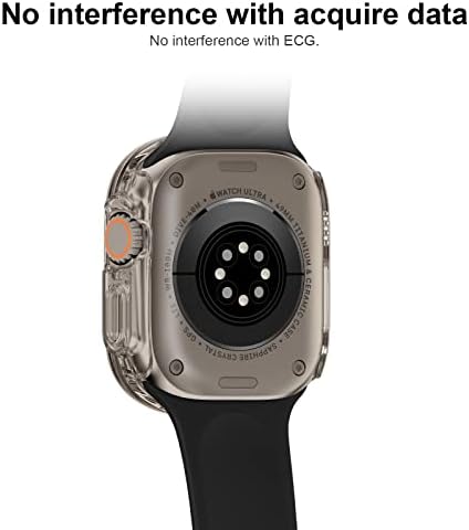 ОКСВАЛЕН Спорт Солиден Браник Дизајниран За Apple Watch Ultra 49mm Куќиште Вграден ВО 9h Заштитник На Екранот Од Калено Стакло, Заштитен