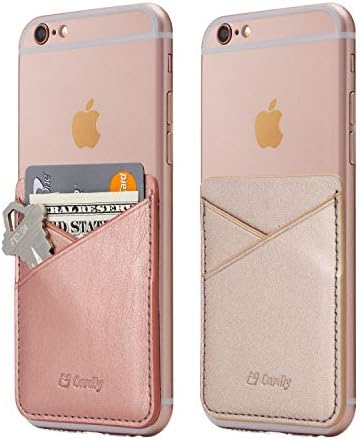 Мобилен телефон се држи на држач за држачи на паричник Телефонски џеб за iPhone, Android и сите паметни телефони.