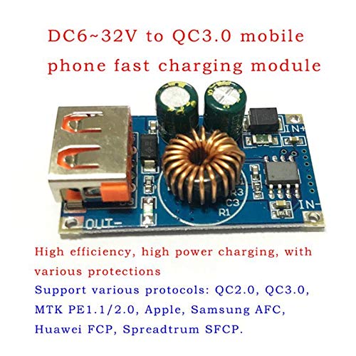 DC 6V-32V до 5V чекор-надолу модул за напојување USB DC QC3.0 Брза табла за полнење за мобилен телефон