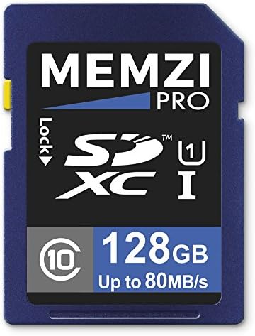 MEMZI PRO 128gb Класа 10 80MB / s Sdxc Мемориска Картичка За Canon EOS Rebel/EOS Дигитални Камери или Кино Камери