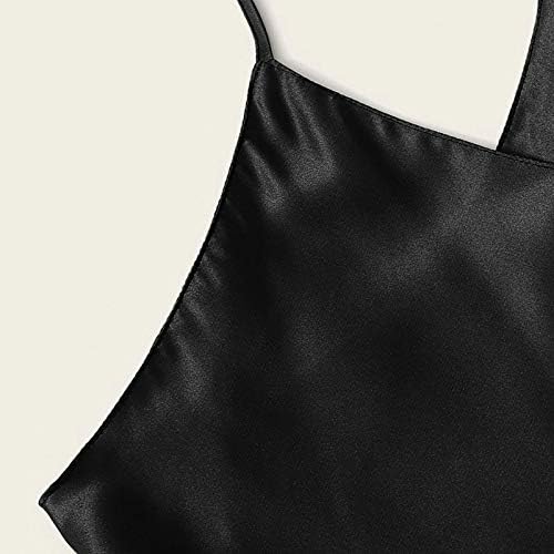 Women'sенска плус големина Секси долна облека подели две парчиња обична облека за спиење постави чипка без ракави од камизолни шорцеви