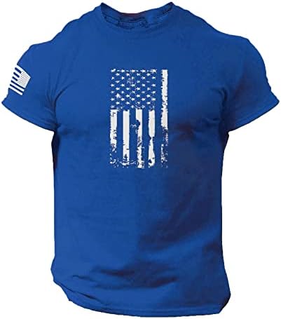 4 -ти јули кошули за мажи летни мускулни маички графички ден на независност САД САД Американски знаме врвови големи и високи