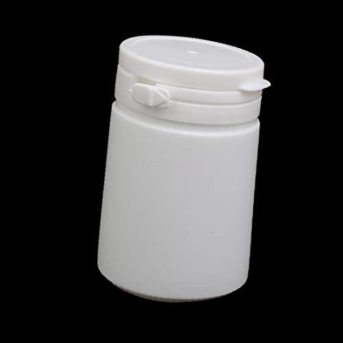 X - DREE 10pcs 60ml HDPE Пластична Бела Широка Уста Празна Тегла За Складирање Шишиња Со Цврст Прав (10 Unids 60 ml HDPE Plastico BLANC-O