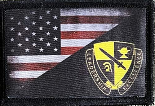 Целосна боја ROTC USA MARALE MARALE HOUCK & LOOP PATE - Изработени во воените тактички закрпи во САД
