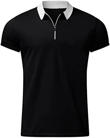 HDDK летни поло маици за мажи, 2022 Нов машки патент врат голф врвови со кратки ракави карирани ленти за печатење на лежерна полова