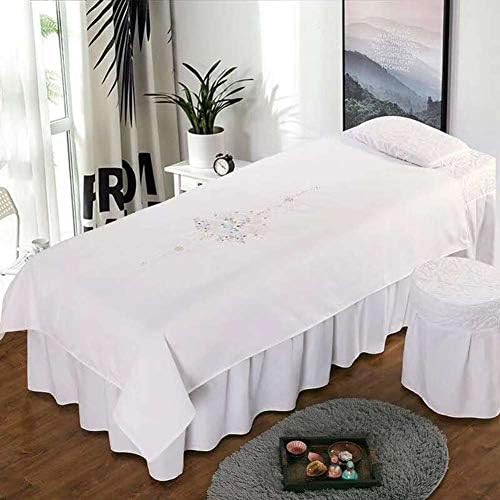 Покрив за масажа во креветот, чист полиестер спа кревет за убавина со лист за здив за здив со мек за козметички кревети -M 60x175cm