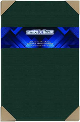 15 темно зелена постелнина 80 листови со хартија за покривање - 12 x 18 Голема | Големина на постери - Тежина на картичка од