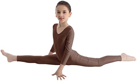 Chictry Kids Spandex Full Body Unitard Turtle-Neck Dance Sumpsuit Облечи костум за унисекс дете