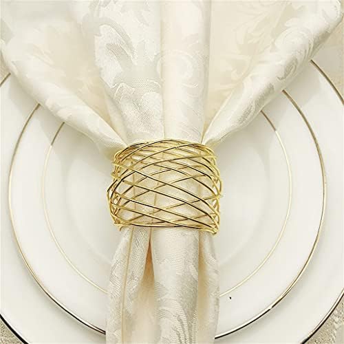 TJLSS 10 парчиња западна салфетка прстен железна жица метална прстен салфетка тока хотелска салфетка прстенка за салфетка