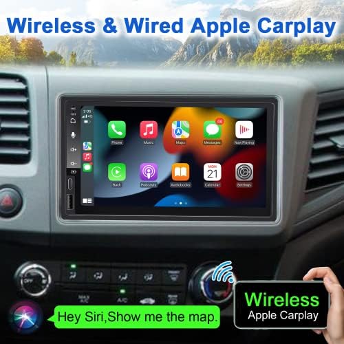IYING 7 Инчен Автомобил Радио Безжичен CarPlay Безжичен Android Автоматски Универзален Двоен Din Автомобил Стерео Со Живо Заден Поглед Резервна