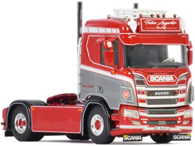 WSI за Scania r Normal CR20N 4x2 Fabio Aegerter Transporte 1/50 Diecast Truck Pre-изграден модел