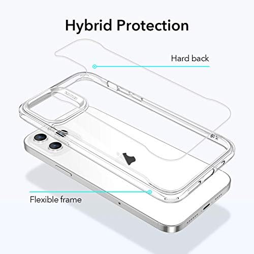 ESR Хибрид Sidekick Компатибилен со Iphone 12 Случај и Iphone 12 Pro Случај со 2 Калено Стакло Заштитници На Екранот [Анти-Пожолтување