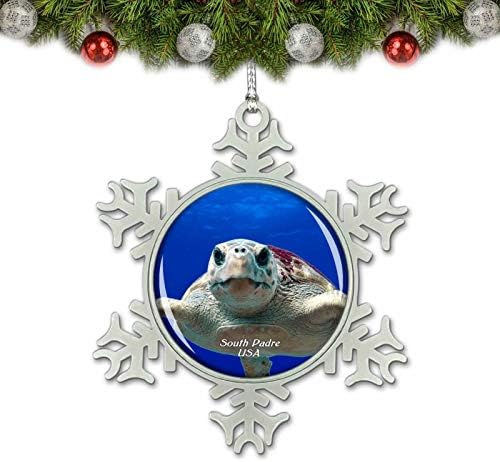 Умсуфа САД Америка Јужна Падре остров желка Божиќ украс Декорација на дрво кристален метален сувенир подарок