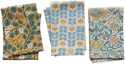 Креативни модели на памук, сет од 3 стилови, повеќебојни чајни крпи, мулти