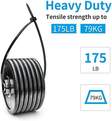 Xingo 48 инчи поштенски врски тешки 25 компјутери, 175 фунти ултра силни пластични врски со пластична жица, големи кабелски врски xtra