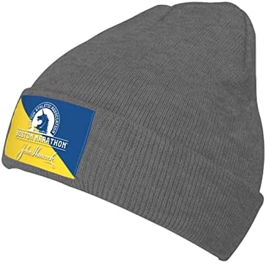Печатење на лого на Бостон Маратон, плетена капа, волна капа, топла мода на отворено плетено капаче унисекс
