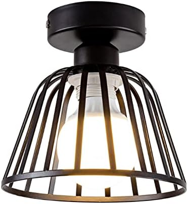 Bgedl 1- светло ретро фенер тавански светло, гроздобер железо тавански ламби за затворено осветлување, индустриски таванот